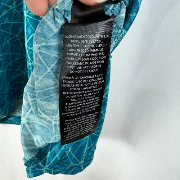 Spyder Blue Rash Guard Swim Shirt Sun Protection UPF 30 Wicking Quick Dry L - Picture 8 of 10